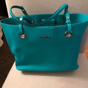 Calvin Klein leather quality tote bag!